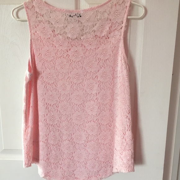 Ellen Tracy vintage ballet pink lace top, size M - Picture 3 of 7